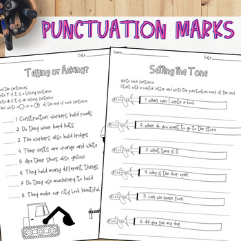 Preview of Punctuation Worksheets