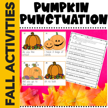 Preview of Fall Punctuation Practice Worksheets Read the Room