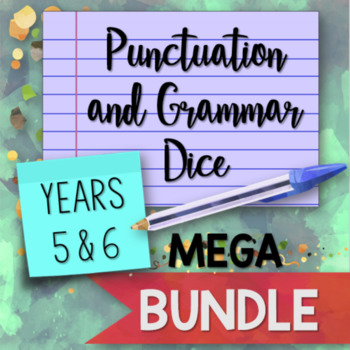 Preview of Punctuation and Grammar Dice for Year 5 and 6 Mega BUNDLE