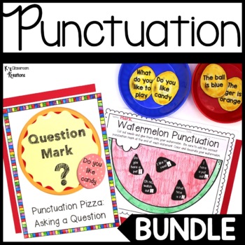 Preview of Punctuation and Types of Sentences Literacy Center Activities for 1st Grade