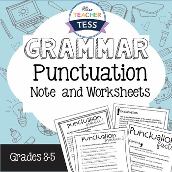 Preview of Punctuation worksheets and factsheets