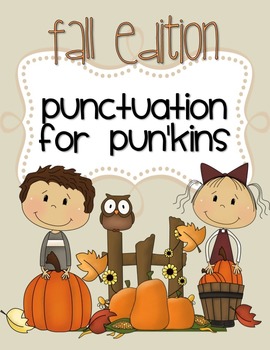 Preview of Punctuation for Pun'kins Fall Edition with Punctuation Rule Cards