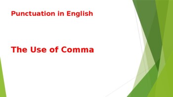 Preview of Punctuation in English: The Use of Comma