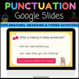 Punctuation marks capital letters Google slides dragging activity