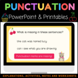 Punctuation marks and capital letters PowerPoint and works