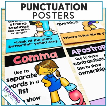 Preview of Punctuation Mark Posters Pack - Classroom Bulletin Board Display - Anchor Charts