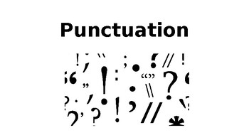 Preview of Punctuation ppt