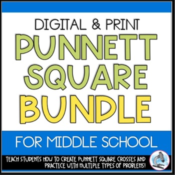 Preview of Punnett Square Bundle for Middle School - Digital and Print