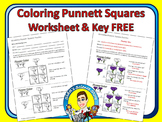 Punnett Squares Coloring Worksheet - Mendelian FREE