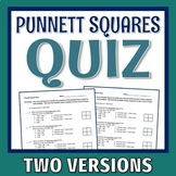 Punnett Squares Quiz 2 Versions Middle School Genetics