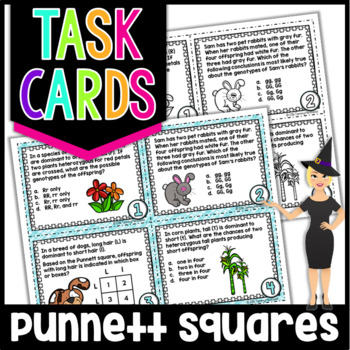 Preview of Punnett Squares Task Cards | Science Task Cards
