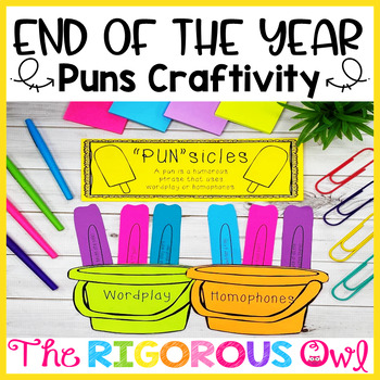 Preview of End of the Year Puns Figurative Language PUNsicle Activity