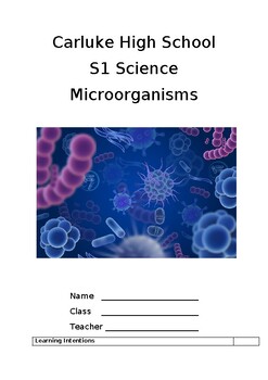 Preview of Pupil Booklet Microorganisms Unit