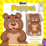 Puppet Bear Craft Activity | Printable Paper Bag Puppet Template