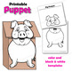 Puppet Pig Craft Activity  Printable Paper Bag Puppet Template  TpT