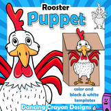 Puppet Rooster Craft Activity | Printable Paper Bag Puppet