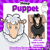 Puppet Sheep Craft Activity | Printable Paper Bag Puppet Template