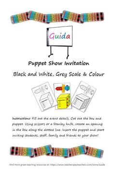 Preview of Puppet Show Invitation