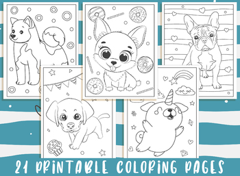 puppy coloring books for girls ages 8-12: Kids puppy Coloring Book