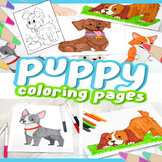Puppy Coloring Pages For Kids: Cute Dog Coloring