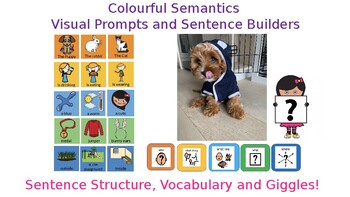 Preview of Puppy Colourful Semantics Visual Prompts & Sentence Builders No Print/Digitial