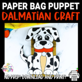 Puppy Dog Paper Bag Printable Puppet Template