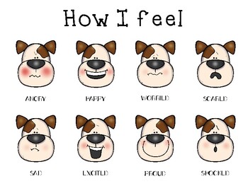 Puppy Feelings Chart by Learn with Lexi | Teachers Pay Teachers