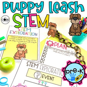 Preview of Puppy Leash PreK STEM Activity - Preschool Science Lesson - Back to School