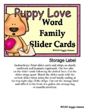 Puppy Love Word Family Slider Cards