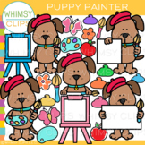 Artist Puppy Painter Clip Art