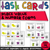 QR Code Task Cards: Puppy Place Value and Numbers Forms
