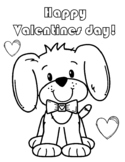 Puppy Themed Valentine Bag labels, coloring pages, and let