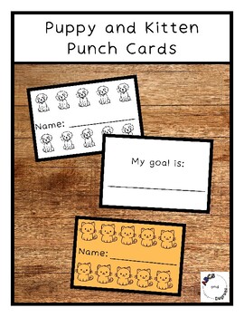 Preview of Puppy and Kitten Punch Cards
