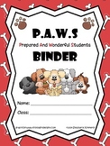 Puppy or Dog Paws Binder Cover