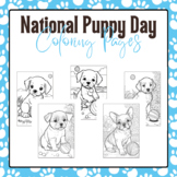 Puppy with a ball Coloring Pages | National Puppy Day Activity