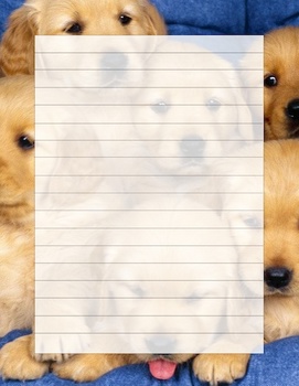Preview of Puppy writing template