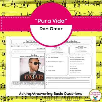 Preview of "Pura Vida" and Asking / Answering Questions in Spanish