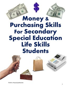 Preview of Purchasing Skills For Secondary Special Education Life Skills Students