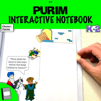 Preview of Purim Interactive Notebook - K-2