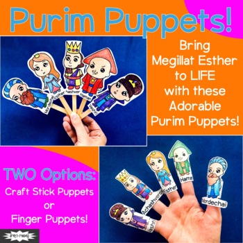 Preview of Purim Puppets: Craft Stick and Finger Puppets!