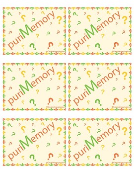 Preview of Purim Question Memory Game