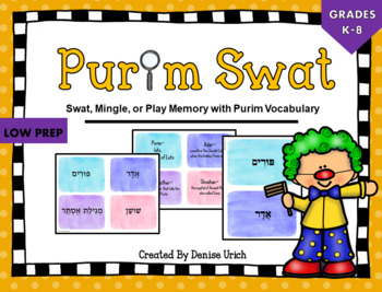 Preview of Purim Vocabulary SWAT and MINGLE