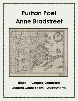 Preview of Puritan Anne Bradstreet: Slides, Poetry Analysis, Writing Prompt, Quiz