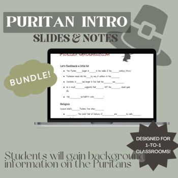 Preview of Puritan Intro: Slides and Notes