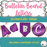 Purple Advent Lent Bulletin Board Lettering
