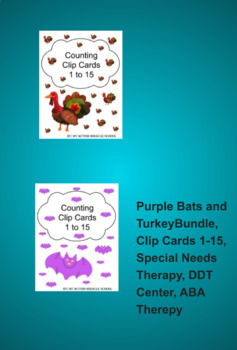 Preview of Halloween and Thanksgivings Donut Clip Cards 1-15, Special Needs Therapy, DDT