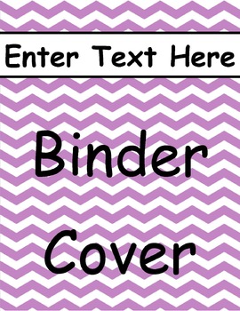 Preview of Purple Chevron Binder Cover