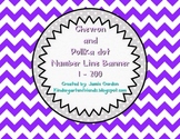 Purple Chevron Number Line Banner ~ Numbers 1 - 200