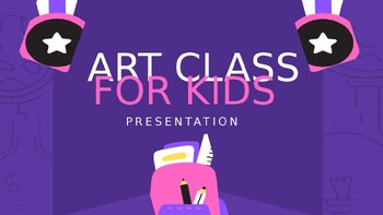 Preview of Purple Colorful Art Class Presentation