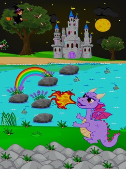Preview of Purple Dragon  Behavior Rewards Chart for Kids